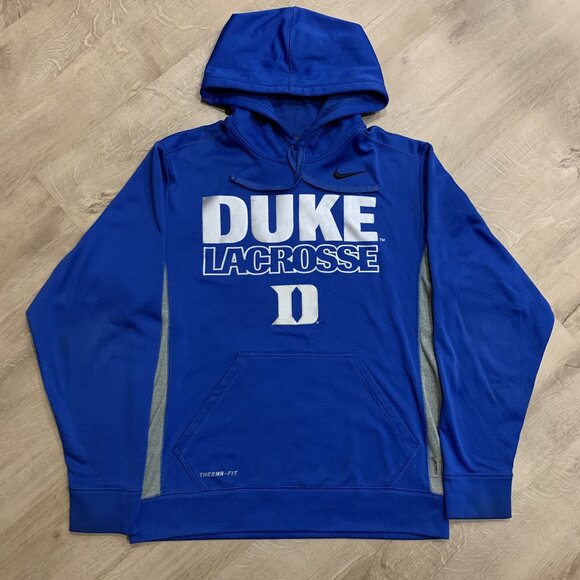 Nike Duke University Blue Devils Lacrosse Hoodie Men's Small S Therma-Fit - Picture 1 of 8